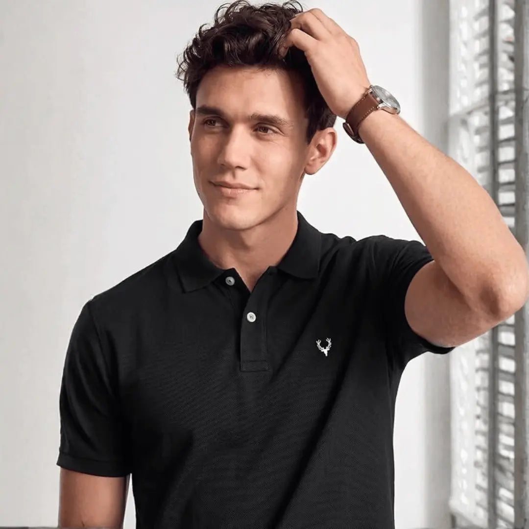 Allen Solly Band Collar Polo T-Shirt
