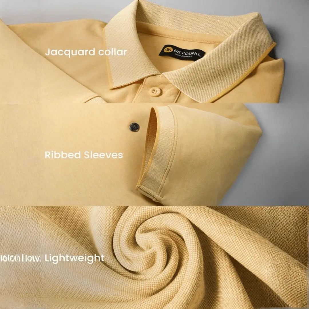 Corn Yellow Melange Polo T-Shirt
