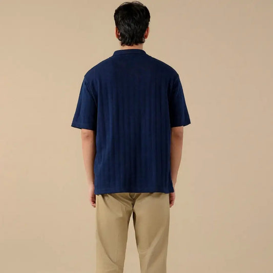 Button-Down Knit Polo Shirt