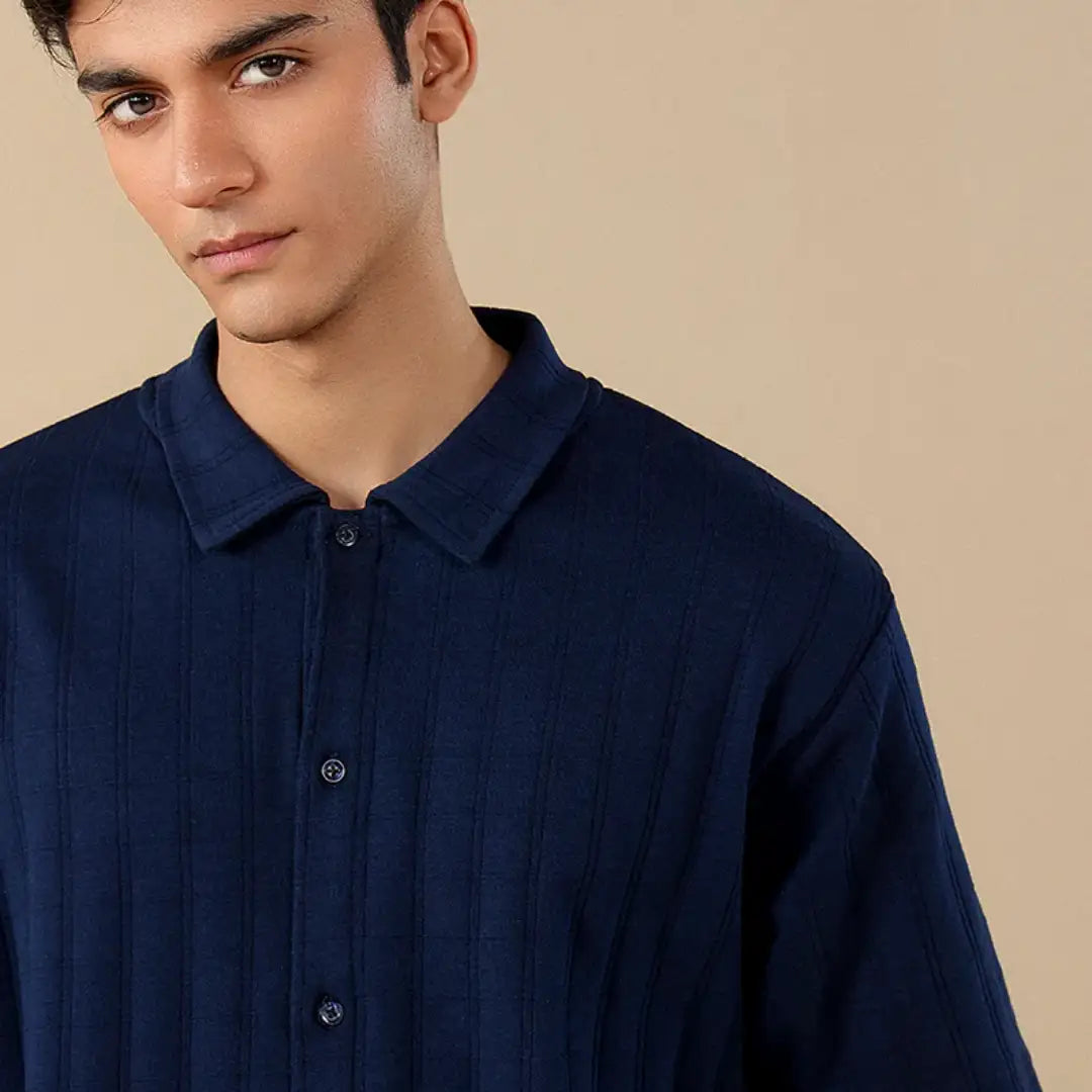 Button-Down Knit Polo Shirt