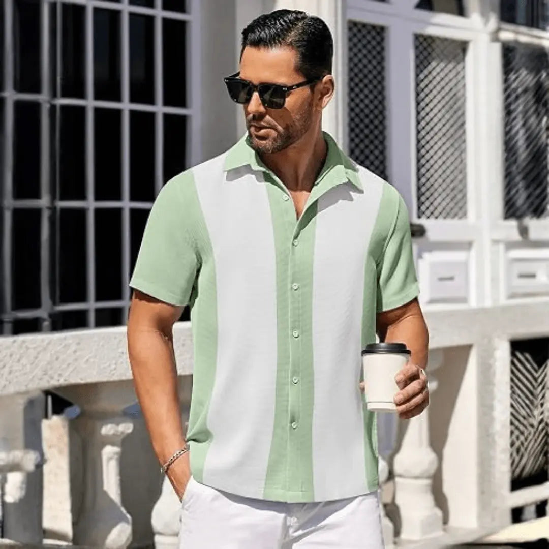 Men's Waffle Textured Short Sleeve Shirt