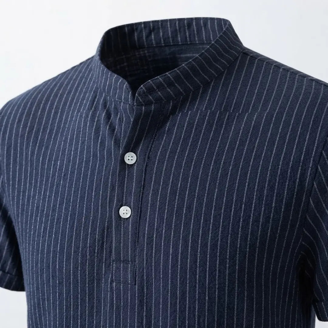 Men's Cotton Linen Short Sleeve Casual Shirt