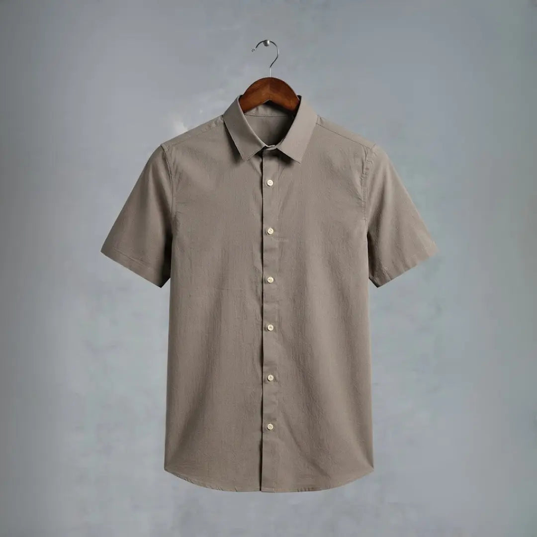 Men's Slim Fit Solid Casual Shirt