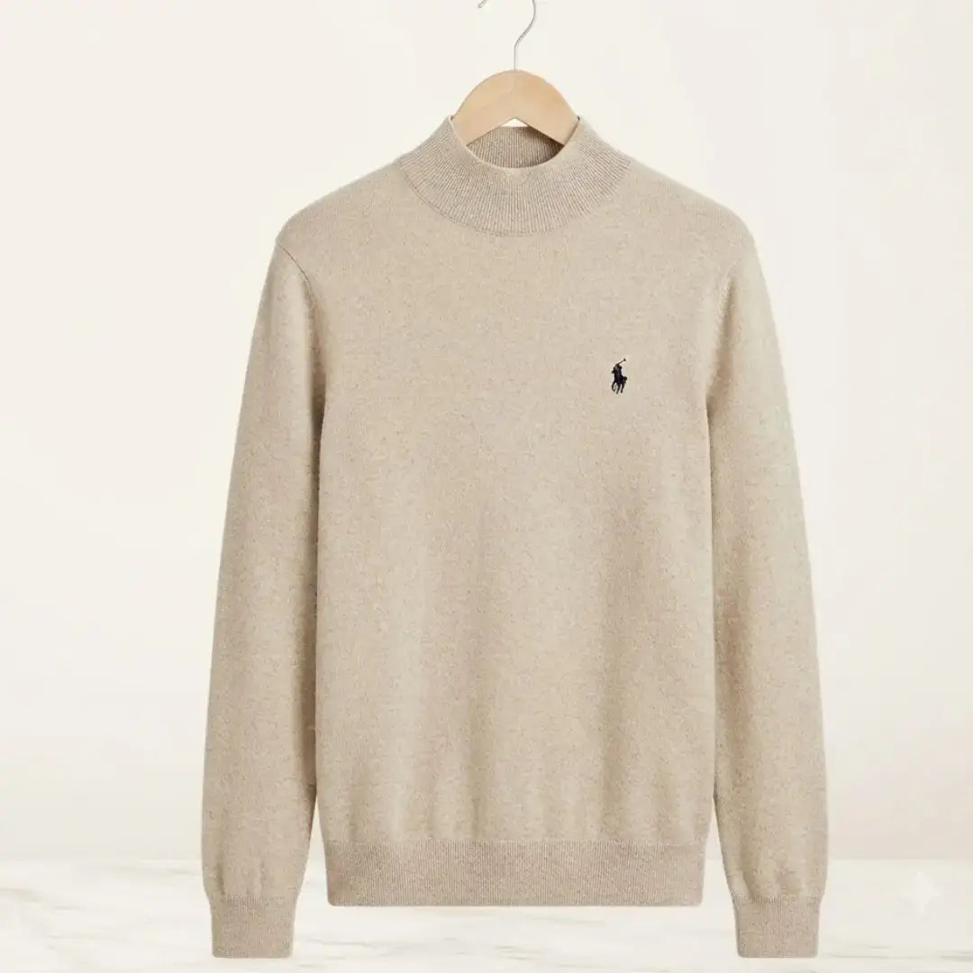 Beige Polo Ralph Lauren roll-neck sweater