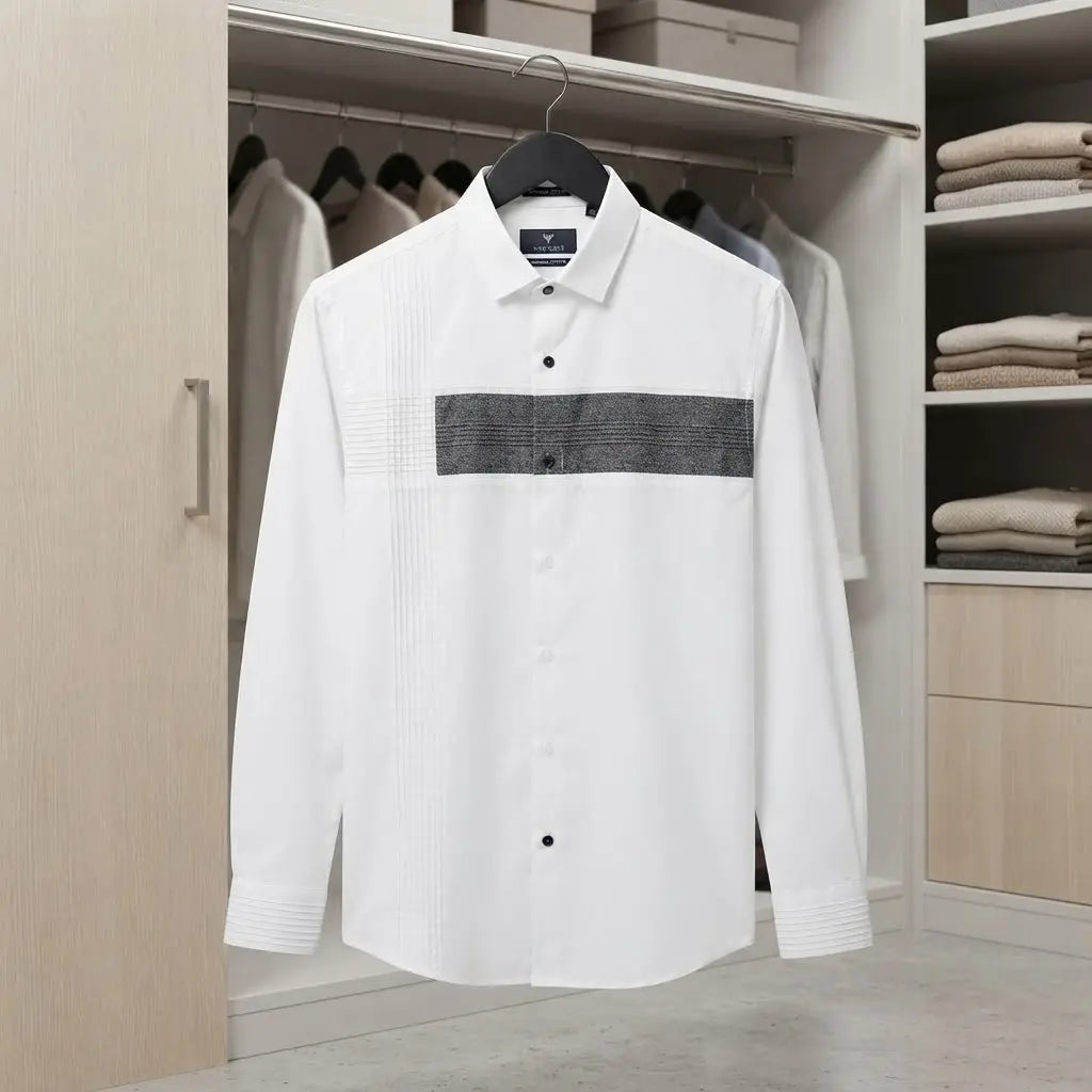 Pintuck Panel Dress Shirt – Description