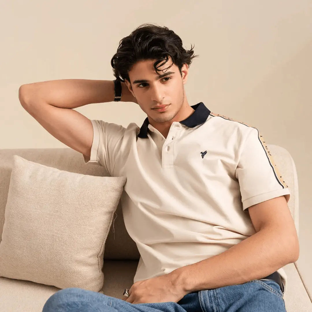 OFF White Fitted Signature POLO