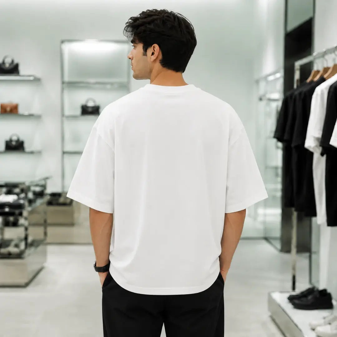White Vintage Graphic Oversized T-Shirt