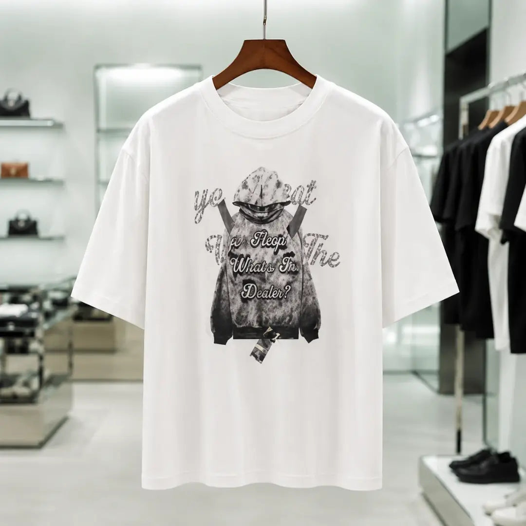 White Vintage Graphic Oversized T-Shirt