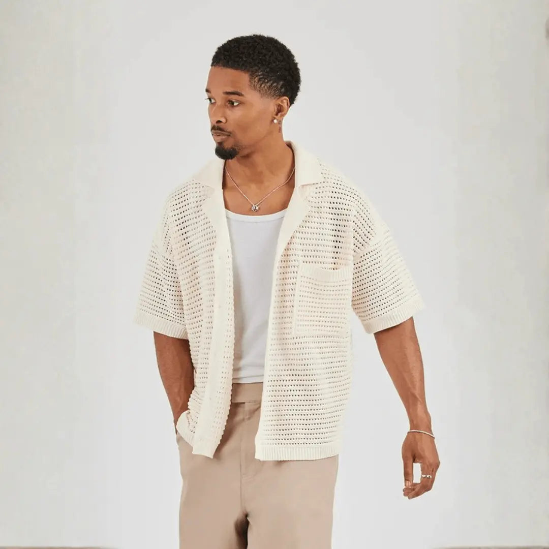 Crochet Knit Shirt - Off White