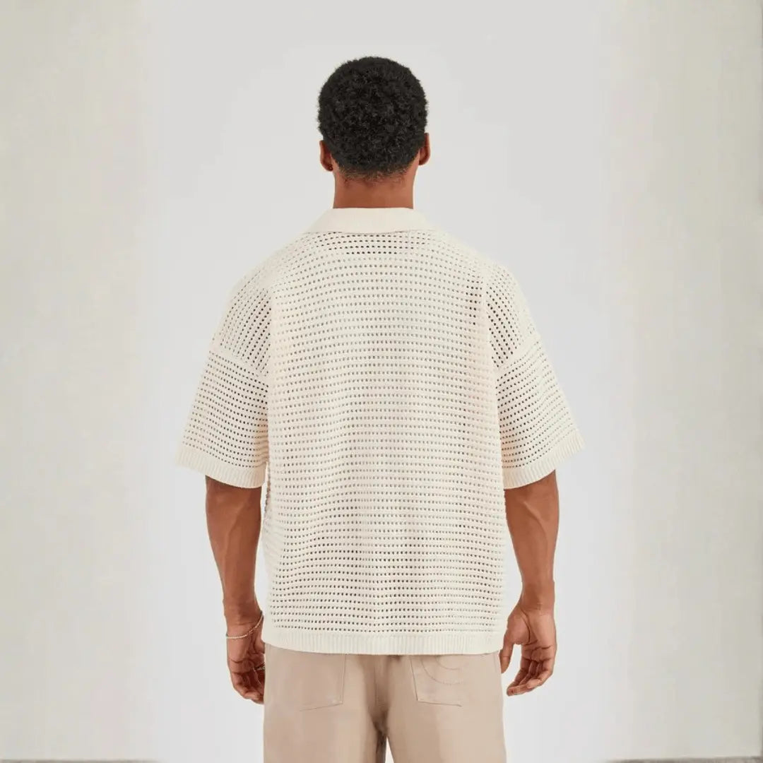 Crochet Knit Shirt - Off White