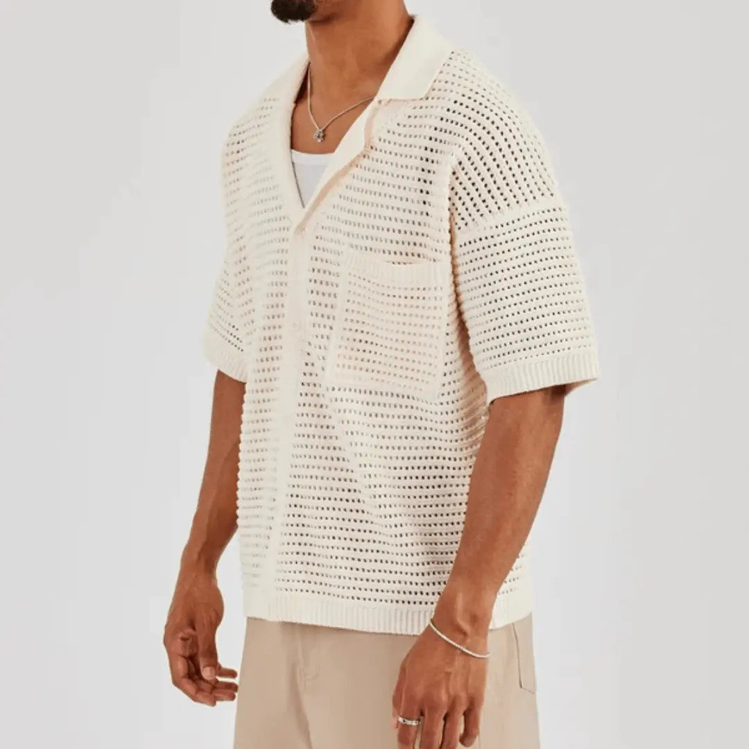Crochet Knit Shirt - Off White