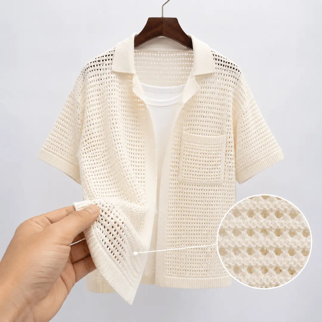 Crochet Knit Shirt - Off White