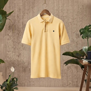 Corn Yellow Melange Polo T-Shirt