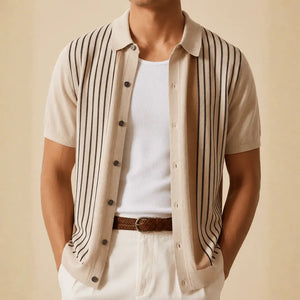Retro Stripe Knit Shirt