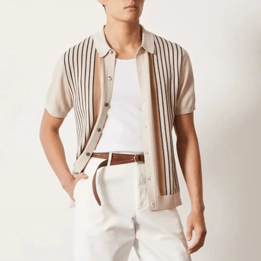 Retro Stripe Knit Shirt