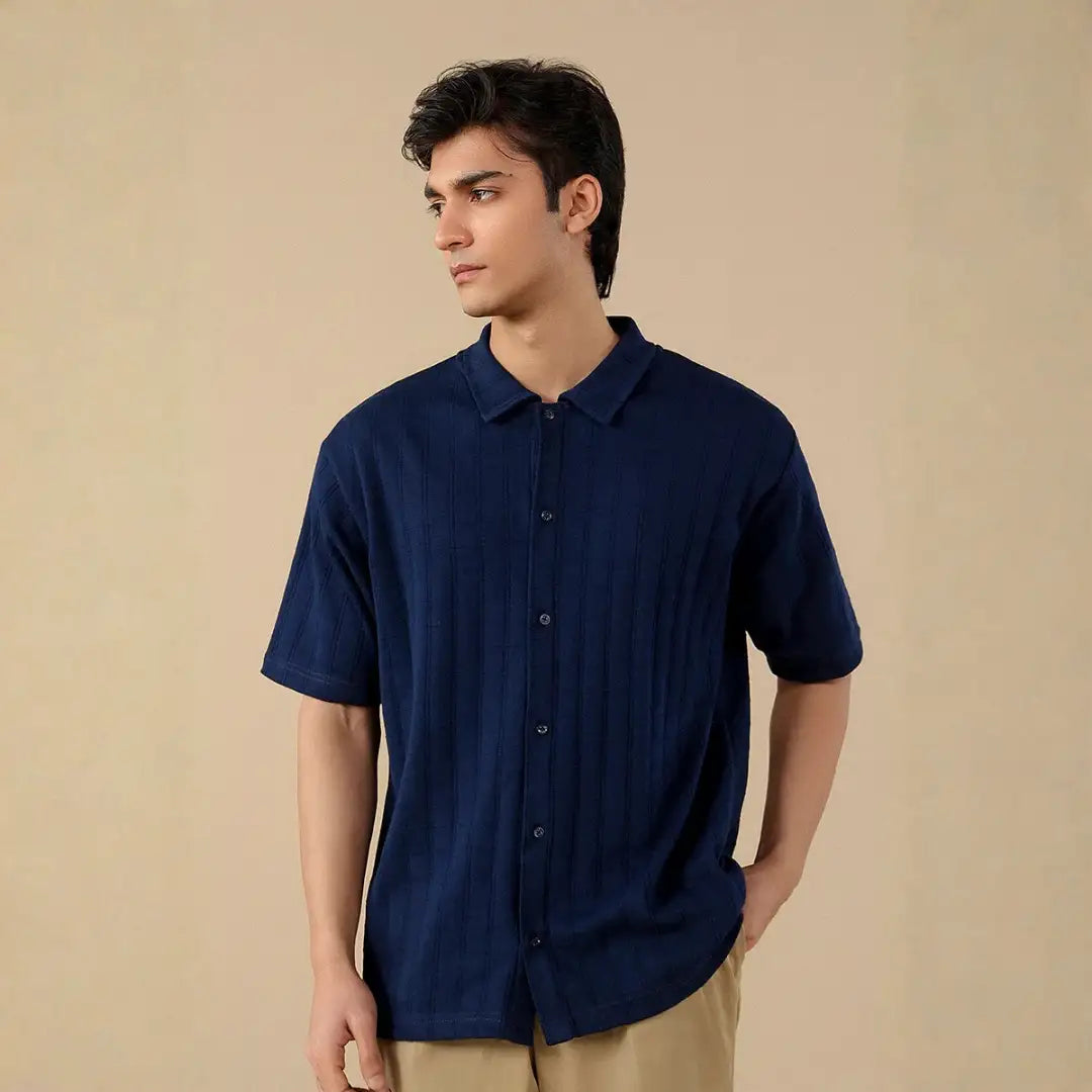 Button-Down Knit Polo Shirt