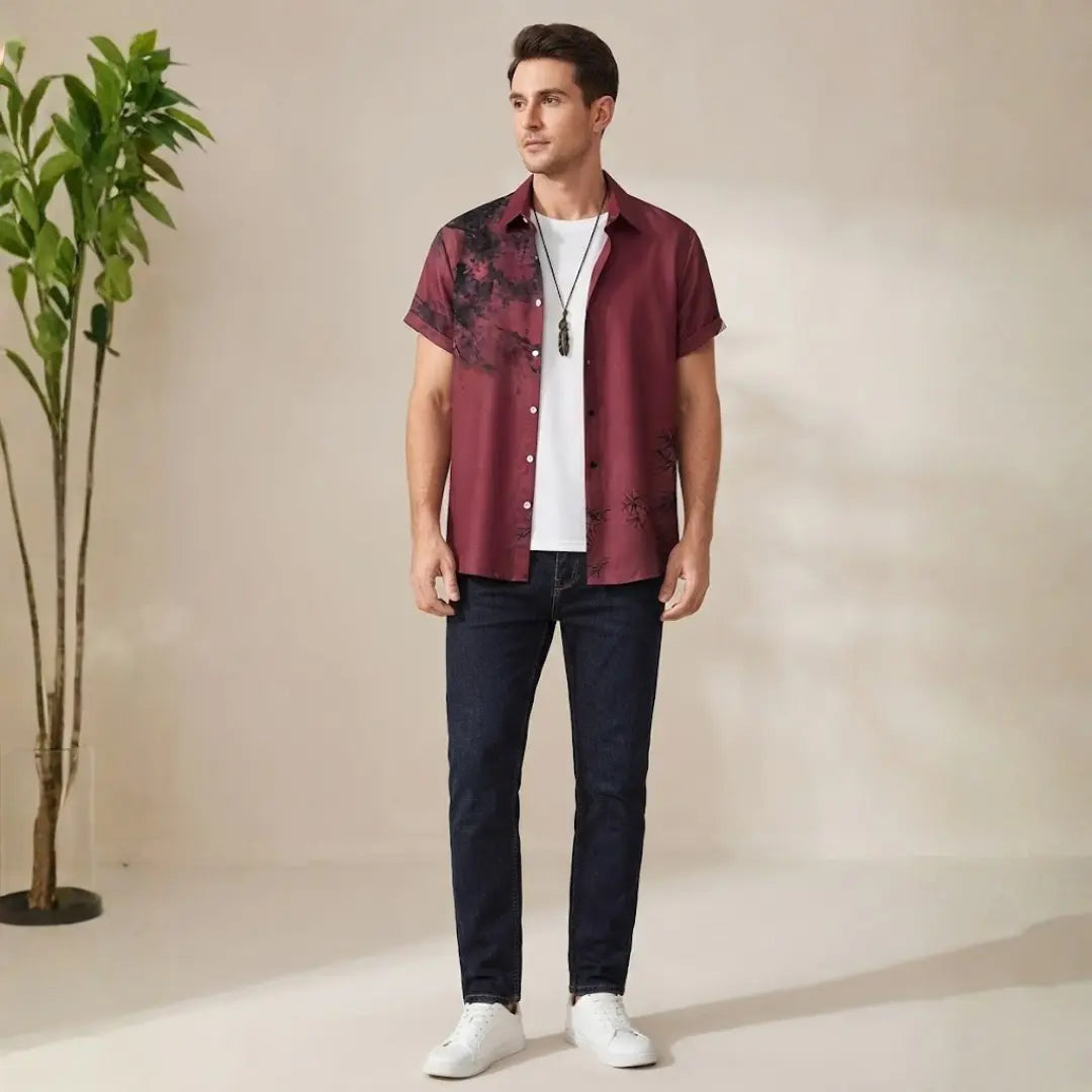 Men's Slim Fit Printed Casual Shirt