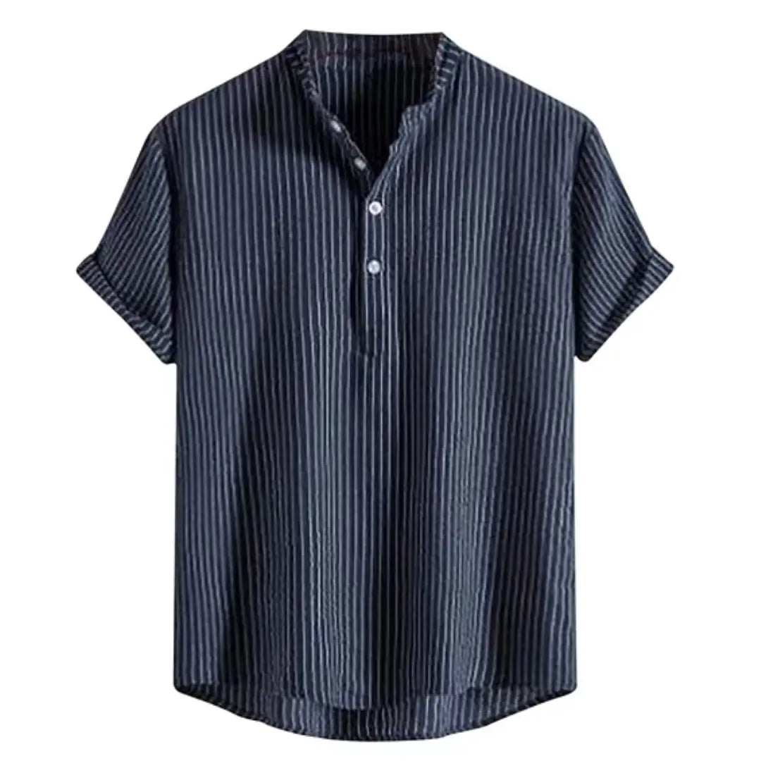 Men's Cotton Linen Short Sleeve Casual Shirt