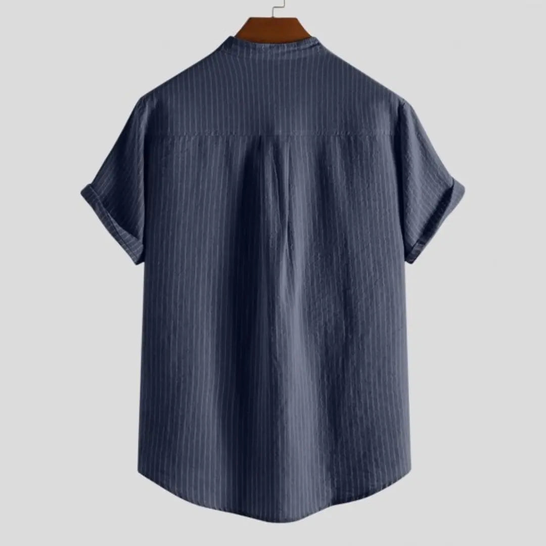 Men's Cotton Linen Short Sleeve Casual Shirt