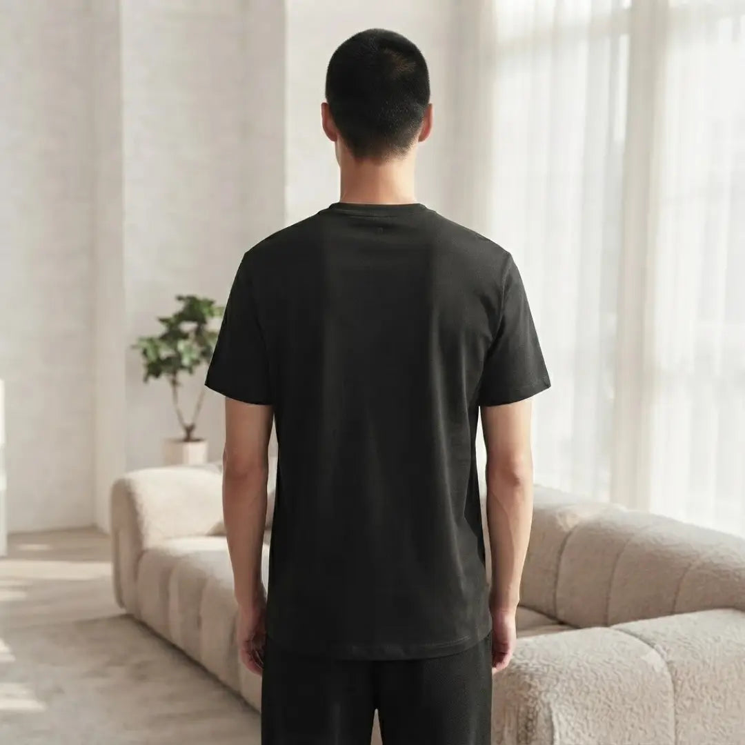 Karl Lagerfeld Embossed Logo Black T-Shirt