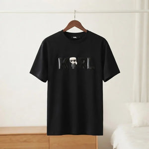 Karl Lagerfeld Embossed Logo Black T-Shirt