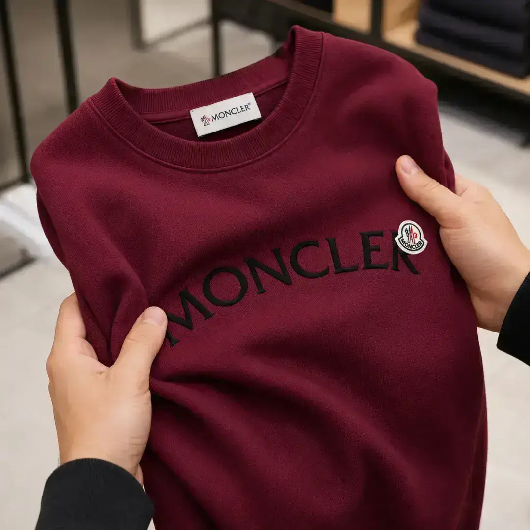 Moncler logo-patch cotton sweatshirt