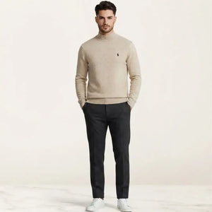 Beige Polo Ralph Lauren roll-neck sweater