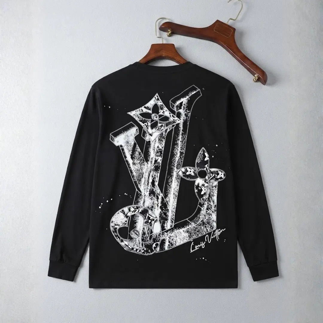 Louis Vuitton Distressed Monogram Long-Sleeve T-Shirt