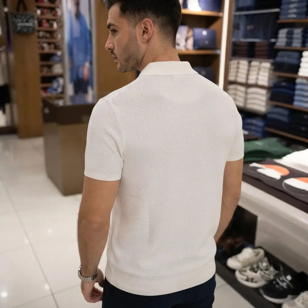 GANT Knitted Short-Sleeve Polo Shirt